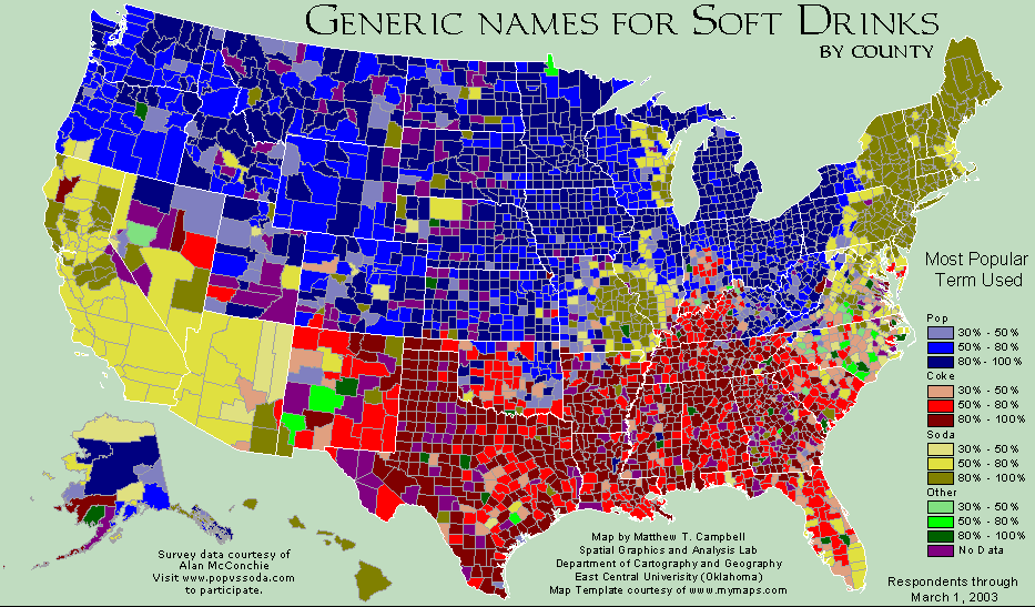 what each state calls soft drinks