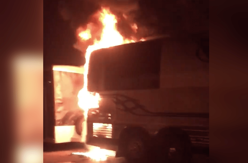 eli young band's bus fire
