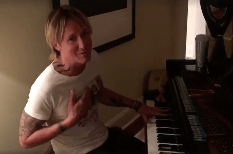 Watch Keith Urban's "The Fighter" and "Blue Ain't Your Color" Mashup
