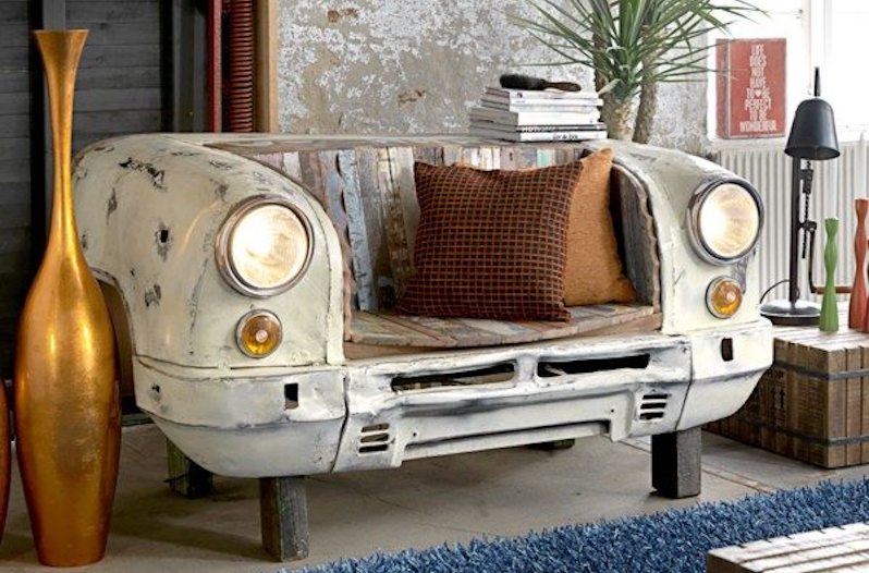 35 Clever Ideas for Using Car Parts as Home Decor
