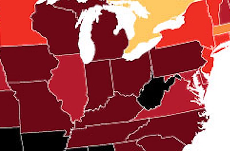 Map Shows the Obesity Rate