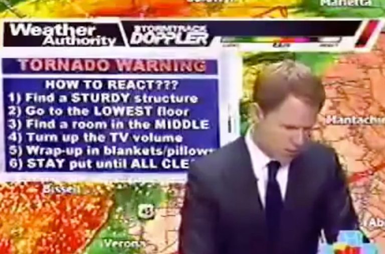 That Frightening Moment a Tornado Hit A Mississippi News Station as the