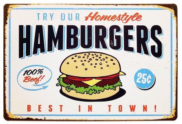 hamburger sign