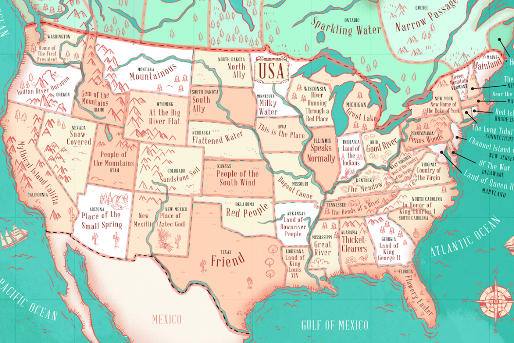 map shows meaning of every state name