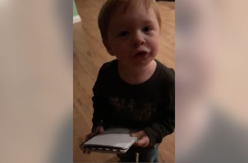 Adorable Southern Boy Helps Mom Make the Grocery List