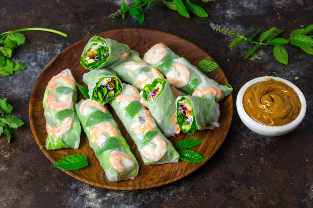 summer rolls with peanut sauce summer rolls with peanut sauce