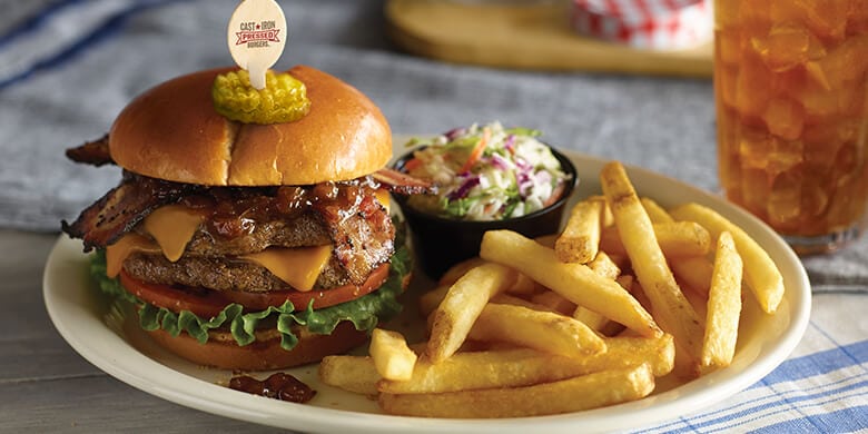 maple jam n' bacon double cheeseburger
