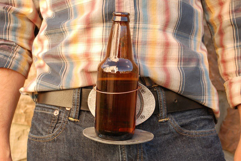 Belt Buckle Beer Holder
