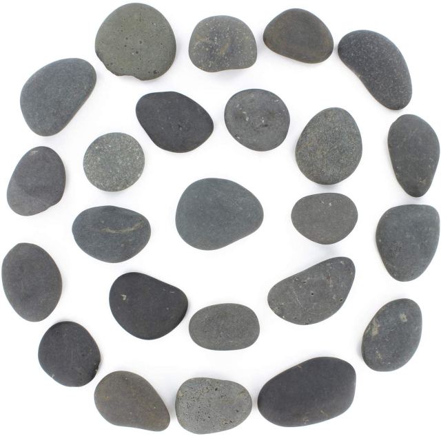 24 Rocks for Painting - Flat & Smooth Kindness Rocks for Arts, Crafts, and Decoration