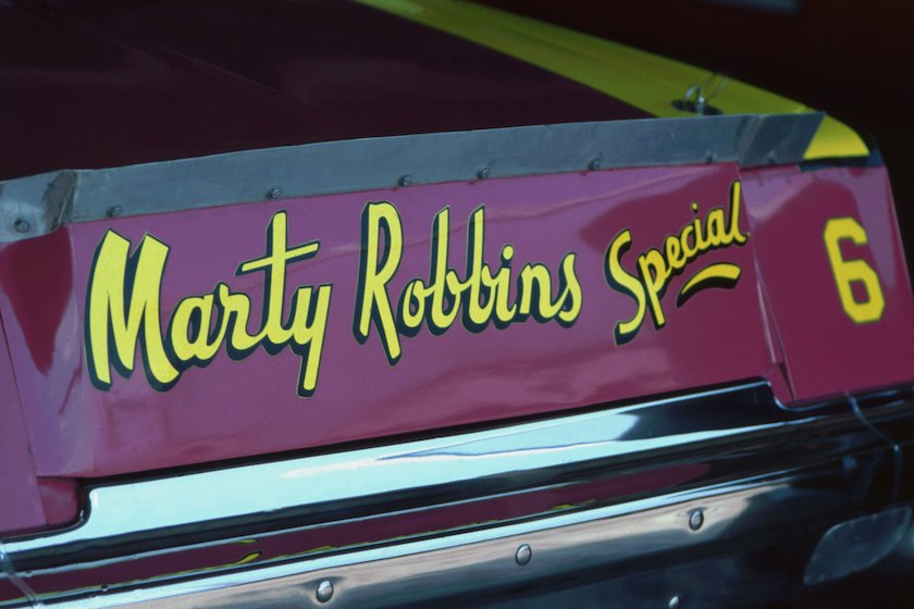 DAYTONA BEACH, FL - JULY 4, 1980: Country music singer and part-time NASCAR driver Marty Robbins drove the #6 Marty Robbins Special in the 1980 Firecracker 400 on July 4, 1980 in Daytona Beach, Florida.