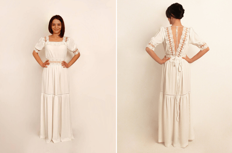 hippie wedding dress