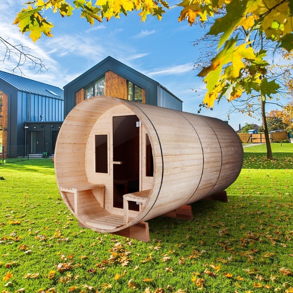This Gorgeous Outdoor Sauna is Barrel-Shaped and I Need It Now