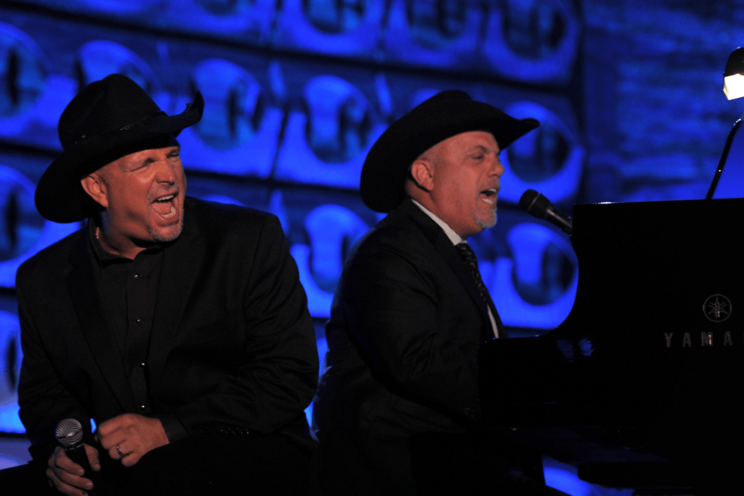 Garth Brooks and Billy Joel perform onstage at the Songwriters Hall of Fame 42nd Annual Induction and Awards at The New York Marriott Marquis Hotel - Shubert Alley on June 16, 2011 in New York City.