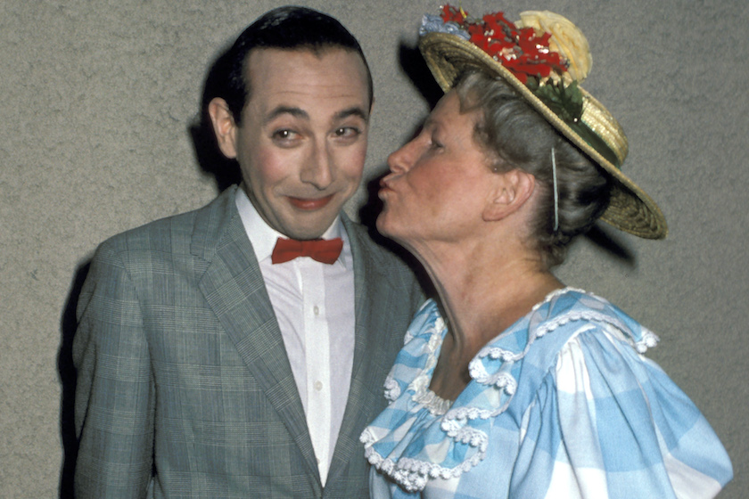 Paul Reubens and Minnie Pearl during Comic Relief - March 29, 1986 at Universal Ampitheater in Universal City, California, United States.
