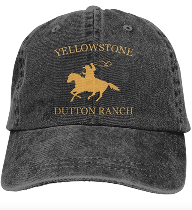 Dittelle Yellow Small Stone Unisex Denim Baseball Cap Adjustable Comfortable Retro Hat