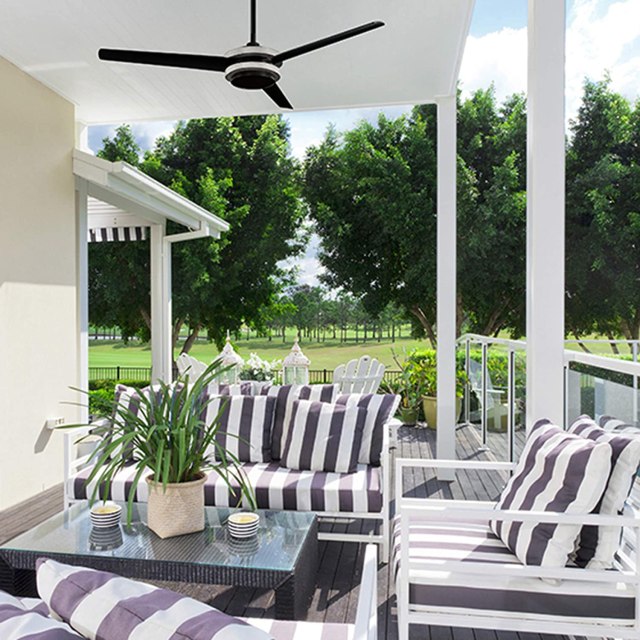 Venus Indoor/Outdoor 3-Blade Smart Ceiling Fan 60in Antique Silver with 3000K LED Light Kit and Wall Control works with iOS/Android, Alexa, Google Assistant, Samsung SmartThings, and Ecobee