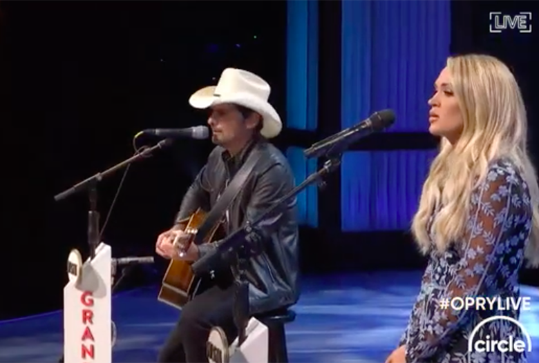 Carrie Underwood, Brad Paisley Sing 'Whiskey Lullaby' on the Opry