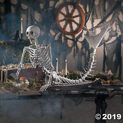 Life Size Mermaid Skeleton (over 6 feet long) Halloween Decorations