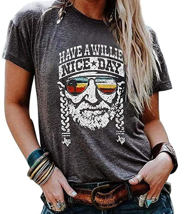 Have a Willie Nice Day T Shirt Women Summer Casual Country Music Graphic Short Sleeve Tees Tops
