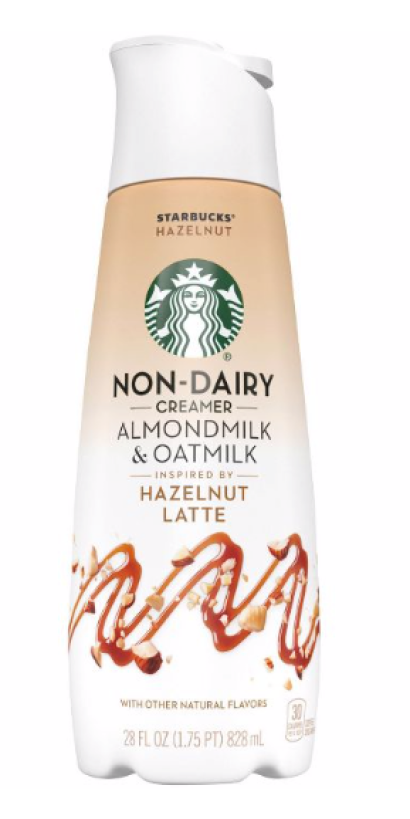 Starbucks Almond Milk and Oat Milk Hazelnut Latte Coffee Creamer - 28 fl oz