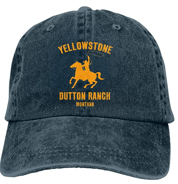 NYF Yellow-Stone Dutton Ranch Montana Rodeo Baseball Caps for Men Women Classic Vintage Cowboy Hat Black