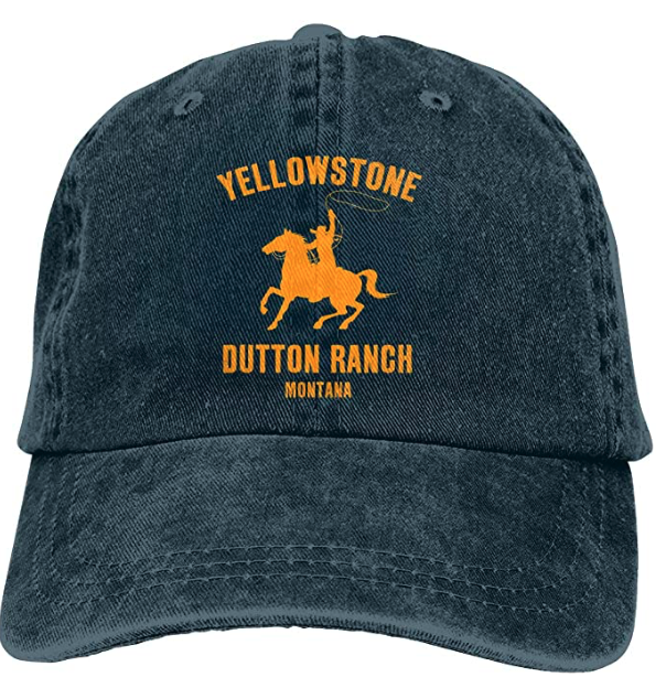 NYF Yellow-Stone Dutton Ranch Montana Rodeo Baseball Caps for Men Women Classic Vintage Cowboy Hat Black