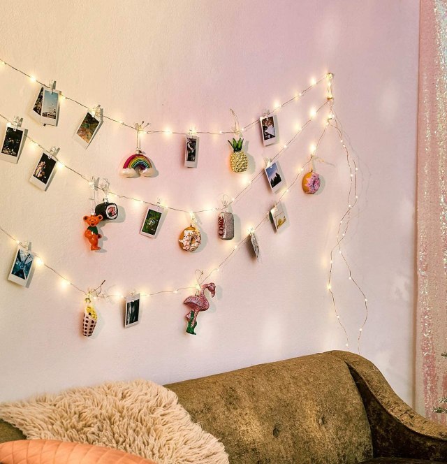 EZDC 50 LED Photo Clip String Lights, Fairy Lights with Clips, Lights with Clips for Pictures, Polaroid Lights with Clips for Bedroom & Dorm Room Decoration