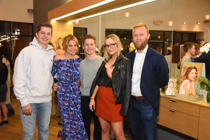 LOS ANGELES, CA - MARCH 24:  Lev Bure, Candace Cameron, Maksim Bure, Natasha Bure and Valeri Bure attend Natasha Bure "Let's Be Real" Los Angeles book launch party at Eden By Eden Sassoon on March 24, 2017 in Los Angeles, California. 
