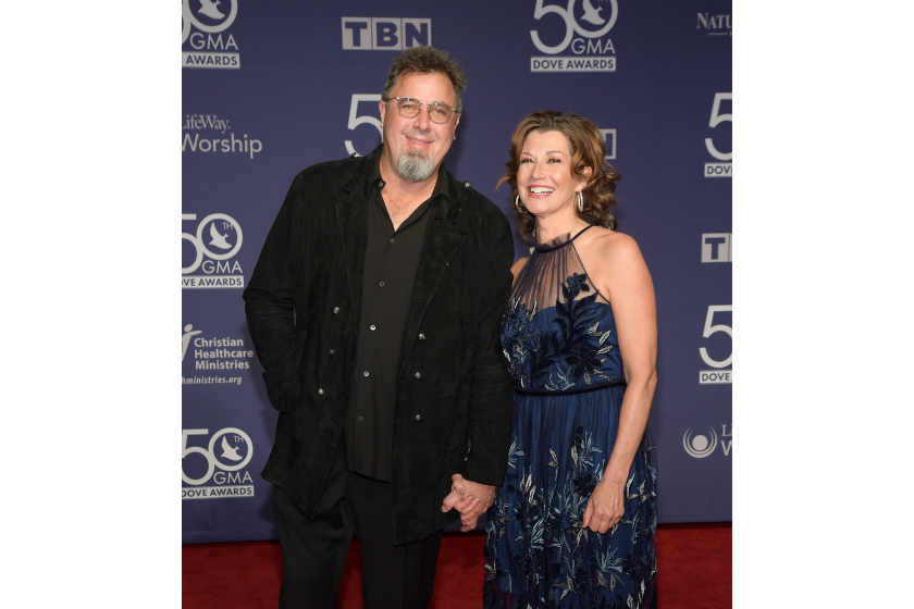 Vince Gill and Amy Grant attend the 50th Annual GMA Dove Awards at Lipscomb University on October 15, 2019 in Nashville, Tennessee