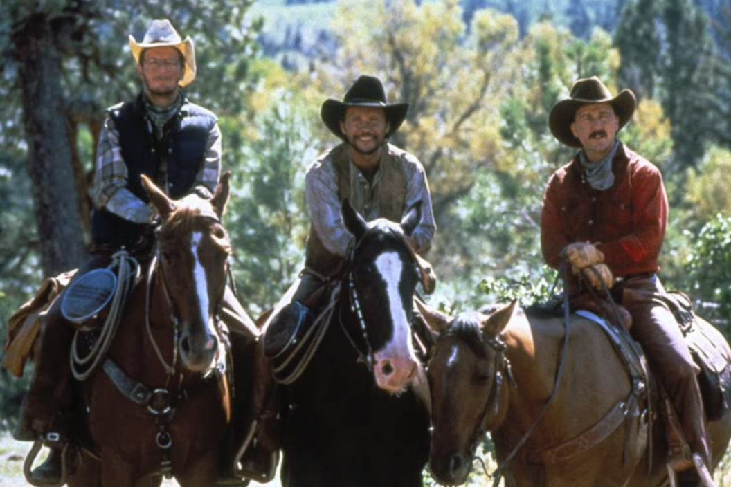 Billy Crystal, Bruno Kirby, and Daniel Stern in City Slickers (1991)