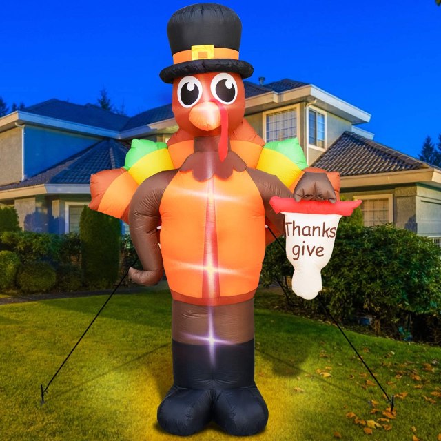 10Ft High Thanksgiving Inflatable Blow Up Turkey