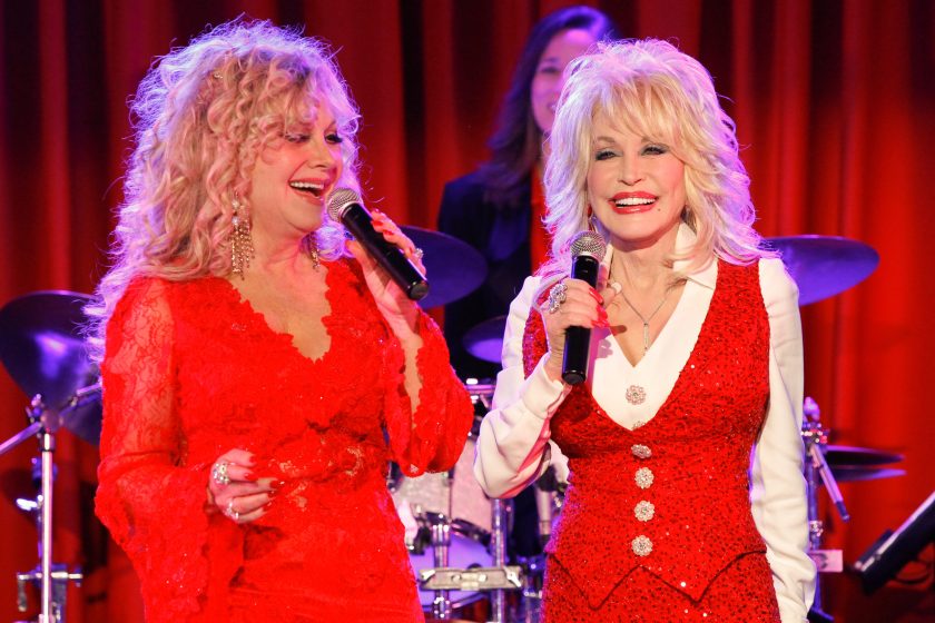 Stella Parton and Dolly Parton attend Stella Parton's Red Tent Women's Conference 2014 at the Doubletree Hotel Downtown on April 18, 2014 in Nashville, Tennessee.