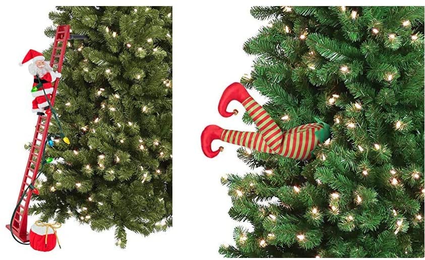 Mr. Christmas Super Climbing Santa Holiday Decor, Red
