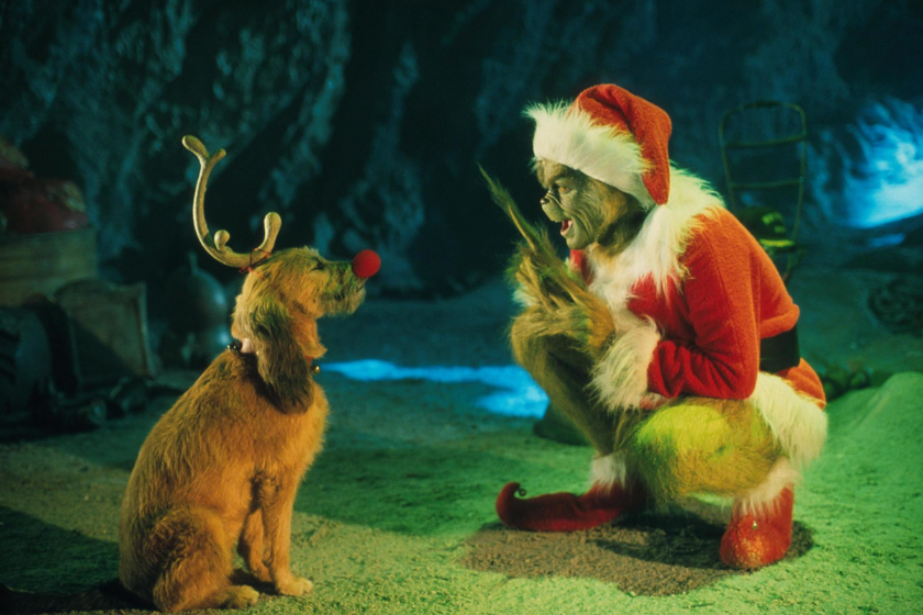 Jim Carrey and Kelley in How the Grinch Stole Christmas (2000)