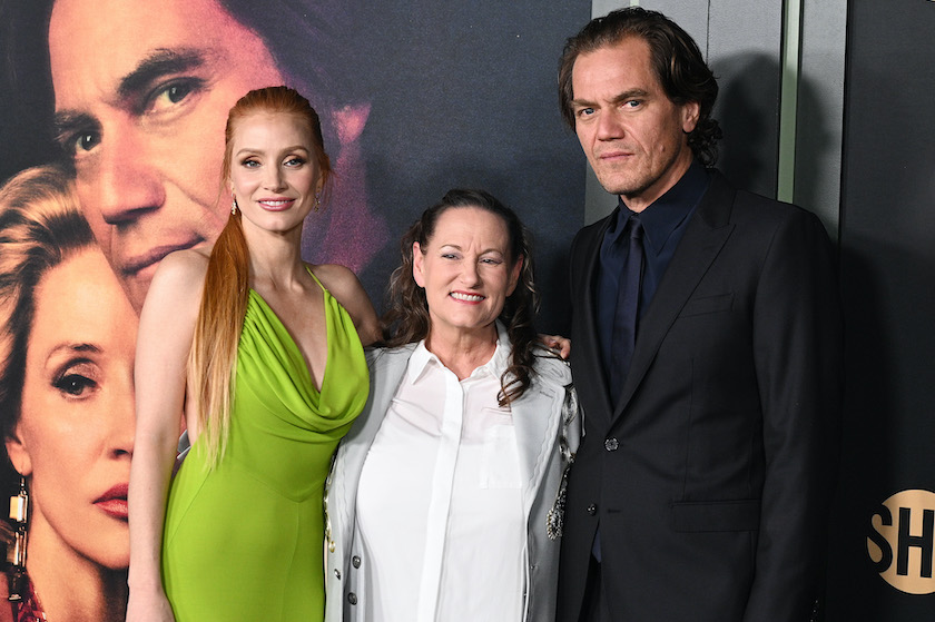 Jessica Chastain, Georgette Jones, Michael Shannon at the premiere of Showtime's "George & Tammy" held at Goya Studios on November 21, 2022 in Los Angeles, California. 