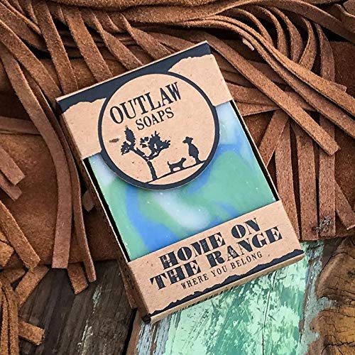 Outlaw Home On The Range Handmade Fresh-Scented Summer-Inspired Soap - The Smell of Peace - Ripe Blackberries, Fresh Laundry, And Just-Cut Grass - Men's And Women's Bar Soap - 2 Pack