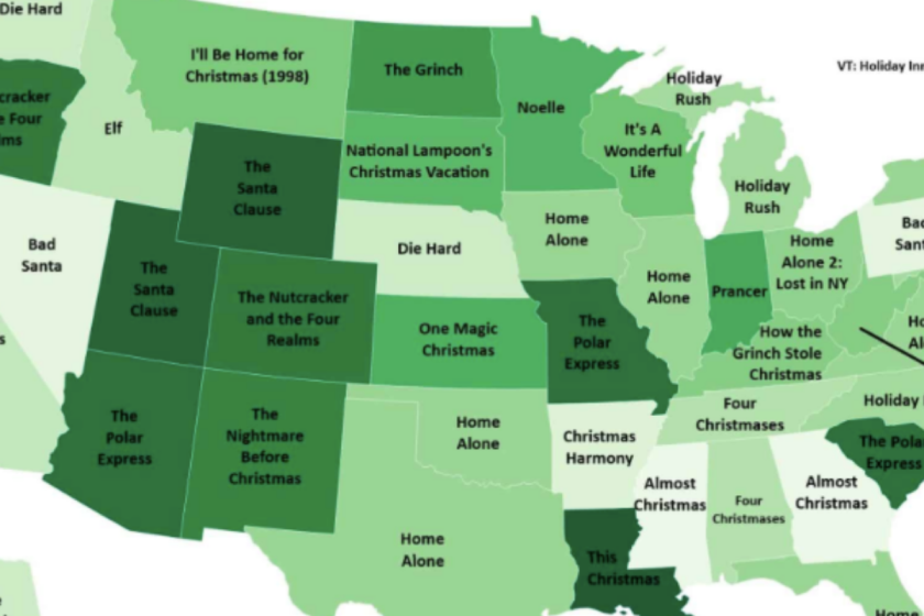 Map Shows the Most Popular Christmas Movie in Every State