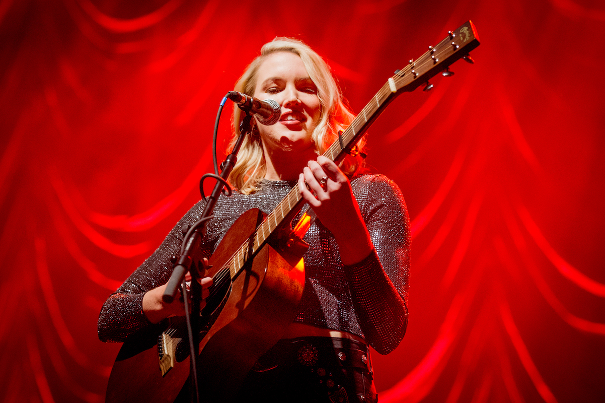 LONDON, ENGLAND - OCTOBER 22: Ashley Campbell perfoms onstage during the October 2018 CMA Songwriters Series tour at O2 Shepherd's Bush Empire on October 22, 2018 in London, England.