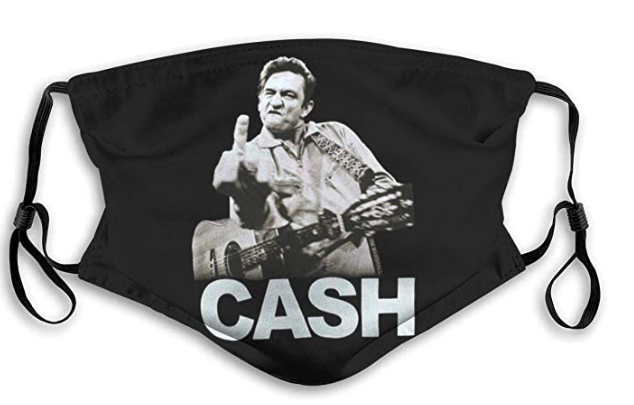 Van Halen Face Cover Washable Reusable with Activated Carbon Filter Face Guard-Johnny Cash-5 Face Mask