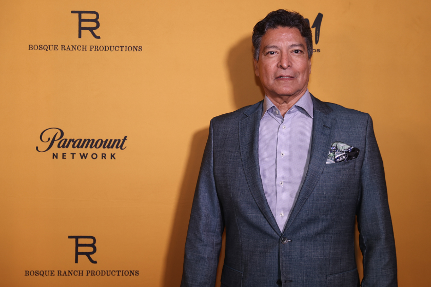 Gil Birmingham attends the black carpet during "Yellowstone" Season 5 Fort Worth Premiere at Hotel Drover on November 13, 2022 in Fort Worth, Texas