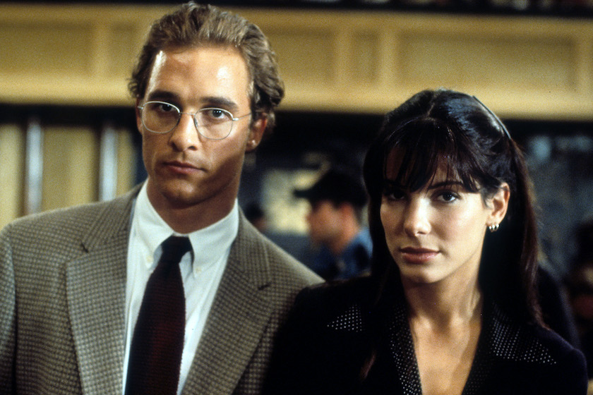 Matthew McConaughey and Sandra Bullock in a scene from the film 'A Time To Kill', 1996. 