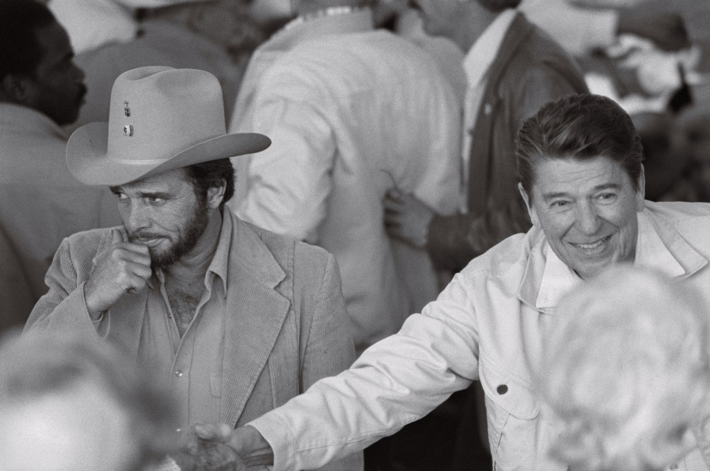 Ronald Reagan with Merle Haggard