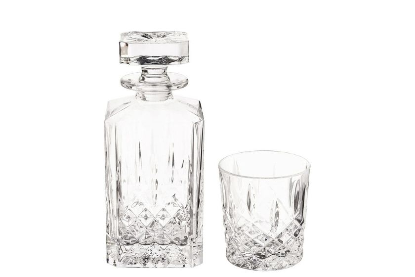 decanter whiskey set (One decanter and one glass) classic shape.