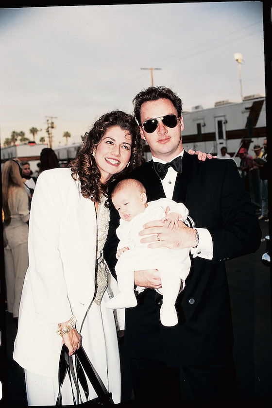 C/W singer Amy Grant (L) w. husband Gary Chapman & baby daughter Sarah