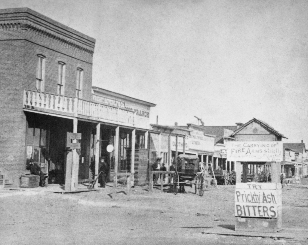 Looking Down Front Street in Dodge City, Kansas