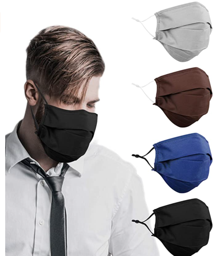 Purian Face Mask Adult XL (Extra Large) for Men with Beards | Black Straps with Quick Fit Cord Lock Toggles for All Day Use