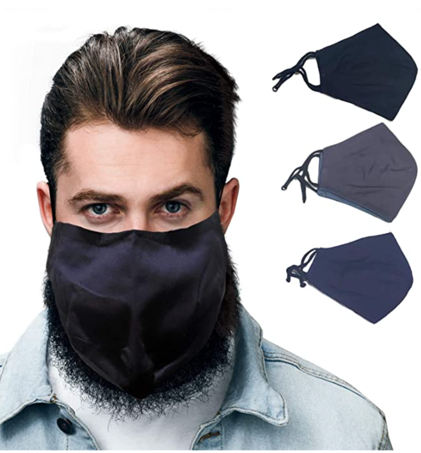 BLU HORN Face Mask from Large to 2XL(X-Large), with nose wire, adjustable loop, breathable