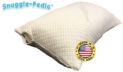Snuggle-Pedic Zipper Removable Pillow Cover Kool-Flow Luxurious Bamboo Material - All USA Made (Standard Size)