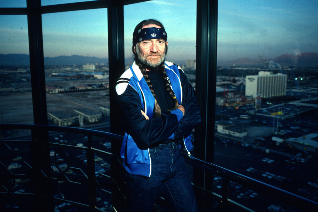 Willie Nelson in a suite at Caesars Palace on June 18, 1980 in Las Vegas, Nevada (
