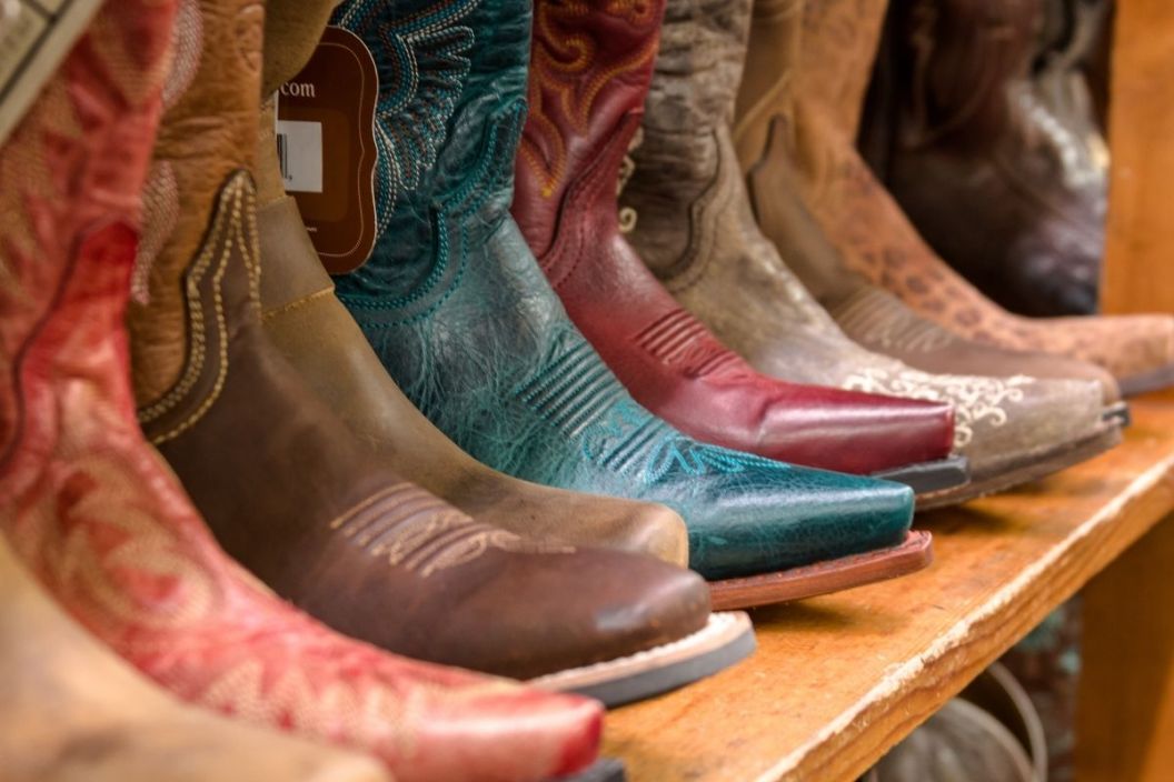photo of cowboy boots on shelf
